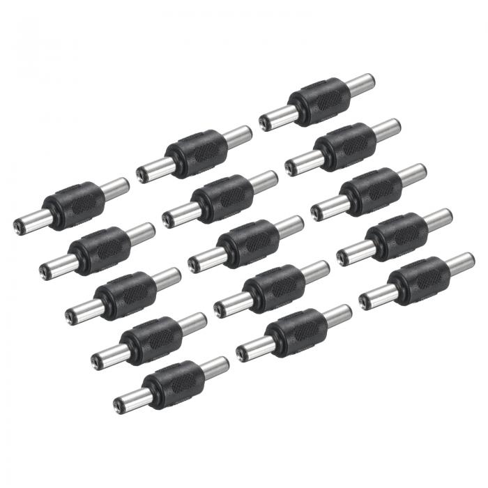 DC電源コネクタアダプター オス-オスケーブルジャックソケットコンバータ CCTVセキュリティカメラ ストリップ照明用 5.5 mm x 2.1 mm 20個