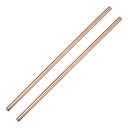 再利用可能金属ストロー ストレート飲みストロー 2個入り ステンレススチール 266 mm x 8 mm ミルクシェイク用 飲料用 ジュース用 ローズゴー ルド