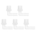 RATCHROLL 5個のプラスチックホースバーブフィッティング5/16"ホースバーブG3/8メスNPTエルボーバーブアダプタークリアPP
