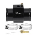 ACROPIX 12/24Vユニバーサルウォーターテンプセンサーキット 1/8"NPT 36mmブラックアダプター210'Fオン-195'Fオフ 自動車ラジエーター&エンジン冷却用