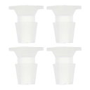 HEROFFIX 4個の水族館用プラスチックホースバーブフィッティング1/4"バーブパイプコネクタークリアPP