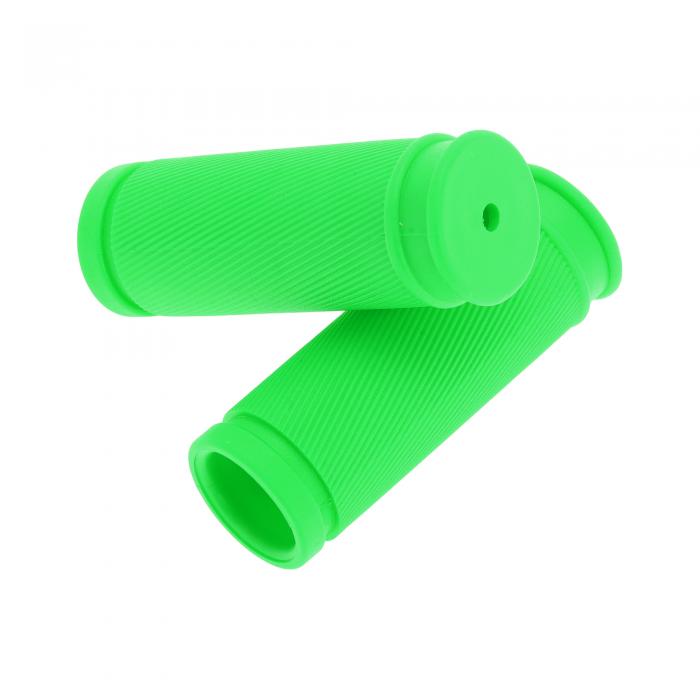 BULLSPANN 2個 自転車グリップ 85 mm 人間工学設計 ゴム 子供用自転車グリップ 安全衝撃保護付き 三輪車 子供用バランスバイク用 グリーン
