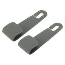HEROFFIX 財布やバッグ用の2個入りのハンドバッグ 食料品バッグ 車のシートヘッドレストフック 頑丈な車のシートバックオーガナイザーフック グレーのフェイ...