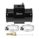 ACROPIX 12/24Vユニバーサルウォーターテンプセンサーキット 1/8"NPT 36mmブラックアダプター200'Fオン-185'Fオフ 自動車ラジエーター&エンジン冷却用