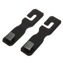 HEROFFIX 財布やバッグ 傘などのための2個入りの車のシートヘッドレストフック 頑丈な車のシートバックオーガナイザーフック ブラックとレッドのフェイクレザ...