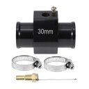ACROPIX 12/24V ユニバーサル ウォーターテンプセンサーキット 1/8"NPT 30mm ブラックアダプター 200'F オン - 185'F オフ 自動車用ラジエーター&エンジン冷却用