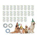 GLIDESMOOTH 犬用使い捨てフットカバー 防水ポープロテクター 屋内外用ノンスリップ犬靴 大型 5セット20個