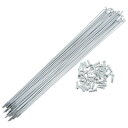 A ABSOPRO 36セット 14G 自転車のスポーク 283 mm 自転車ホイールスポーク 亜鉛メッキ炭素鋼 シルバートーン