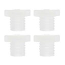 HEROFFIX 4個の水族館用プラスチックホースバーブフィッティング11/32"バーブx G1/8 NPTメススレッドアダプタークリアPP