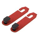 HEROFFIX 財布やバッグ用 セットのハンドバッグ 食料品バッグ 車のシートヘッドレストフック 頑丈な車のシートバックオーガナイザーフック 赤いマイクロファイバーレザー6.38"x1.65" 2個