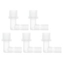 RATCHROLL 5個のプラスチックホースバーブフィッティング1/2"ホースバーブG1/2メスNPTエルボーバーブアダプタークリアPP