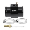 ACROPIX 12/24V ユニバーサル ウォーターテンプセンサーキット 1/8"NPT 40mm ブラックアダプター 200'F オン - 185'F オフ 自動車用ラジエーター&エンジン冷却用