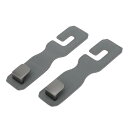 HEROFFIX 財布やバッグ 傘などのための2個入りの車のシートヘッドレストフック 頑丈な車のシートバックオーガナイザーフック グレーのフェイクレザー 金属製...