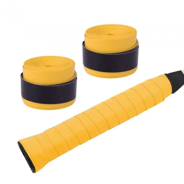 CAPASTEC グリップテープ テニス バドミントン 2本セット グリップ テープ 握り心地良い 釣り竿 自転車 野球 ラケット用 ウェットタイプ 黄/接着テ...