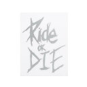 Hihaha リフレクティブバンパーデカール ホワイト レクタ ングル 英字 RI-DE or Die パターン リフレクティブカーステッカー パーソナライズデ...