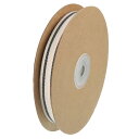ナチュラル綿ストライプリボン 5/8"×10ヤード綿布 ロール ナチュラルカラー 黒グログランリボン ギフトラッピング DIYクラフト ホームデコレーション用