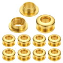 PATIKIL 7mm(2/7インチ) ソリッド真鍮製ホールアイレット 10個 アーク表面自己裏打ちグロメットとワッシャー 靴 衣類 クラフト バッグ レザークラフト用 金色