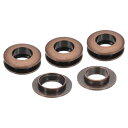 PATIKIL 15.5mm(5/8インチ) ソリッド真鍮製ホールアイレット 4個 アーク表面自己裏打ちグロメット シューズ 衣類 クラフト バッグ レザークラフト用 レッドブロンズ