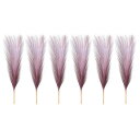 PATIKIL 17" フェイクパンパスグラス 6個 ボヘ ミアン装飾品 ウェディングフラワーパーティー ため 人工的な背 高いフワフワ ステム 花瓶アレンジメント センターピース グラデーションワインレッド