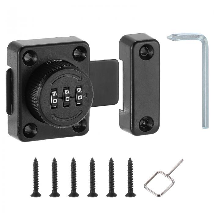 PATIKIL キャビネットパスワードラッチ 亜鉛合金キーレス コンビネーションロック3桁パスワードキャビ..