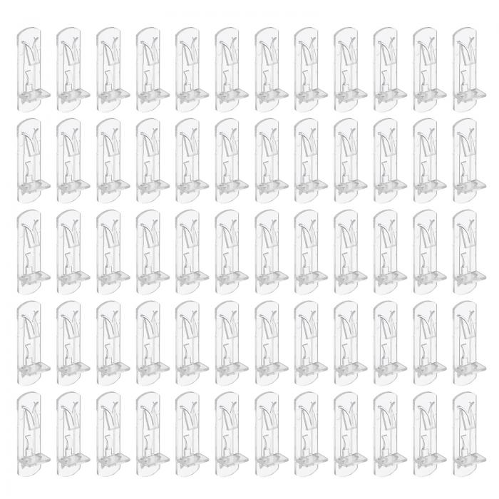 PATIKIL ロッキングシェルフサポートペグ 60個 プラスチックキャビネットシェルフピン クリアセルフロ..