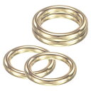 M METERXITY 1"内径ステンレススチールOリング4個セット DIY/財布/バッグ/首輪/レザー用 金属Oリン潤滑油フローラルスムースラウンドリングバックルループリング