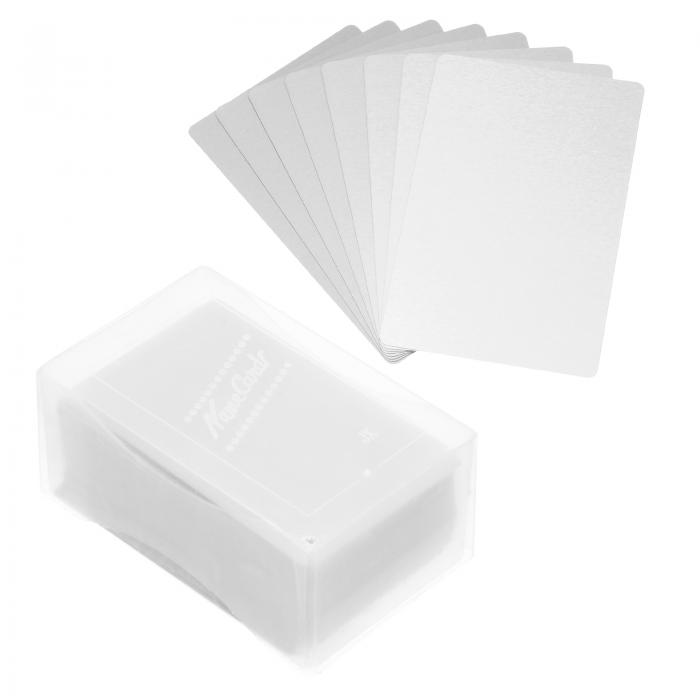 PATIKIL 0.21mmメタル名刺 180枚セット 空ホワイト名刺レー ザー彫刻用アルミニウム DIYギフトカード用 シルバー