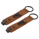 HEROFFIX バッグや傘などを掛けるための2個入りの車のシートヘッドレストフック 頑丈な車のシートバックオーガナイザーフック ブラウンのフェイクレザーと金属製 19.3x4.7cm