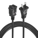 PATIKIL 2フィート延長コード S PT-2 18AWG ETLリスト掲載1パック黒屋内外延長コード2極電源ワイヤー女性/男性低プロファイルプラグランプテレビ用NEMA 1-15PからNEMA 1-15R