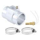 ACROPIX 12V/24Vユニバーサルウォーターテンプセンサーキット 1/8"NPT 1.65"シルバートーンアダプター170'Fオン-155'Fオフ 自動車ラジエーター&エンジン冷却用