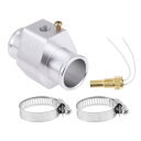 ACROPIX 12V/24V ユニバーサル ウォーターテンプセンサーキット 1/8"NPT 1.10" シルバートーン アダプター 180'F オン - 165'F オフ 自動車用ラジエーター&エンジン冷却