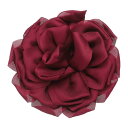 ローズフラワーブローチとピン、4.3インチのフラワーラペ ルピン、女性用ウェディングパーティーダンスドレススーツ衣類アクセサリー宝石ギフト(スタイル1 バーガ ...