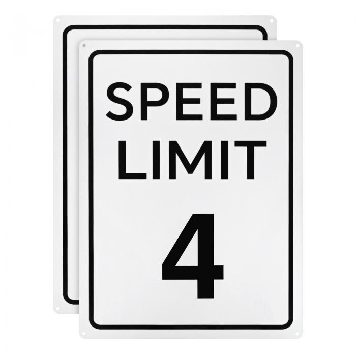 M METERXITY 2パック 速度制限4 M P Hサイン 16" x 12"アルミニウム耐候性防水錆びない交通標識交通道..