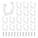 T12 U Clips ホルダーブ ラケット 蛍光管ライト器具 プラスチックパイプクランプ LED電球 天 井ランプ用 パック18個
