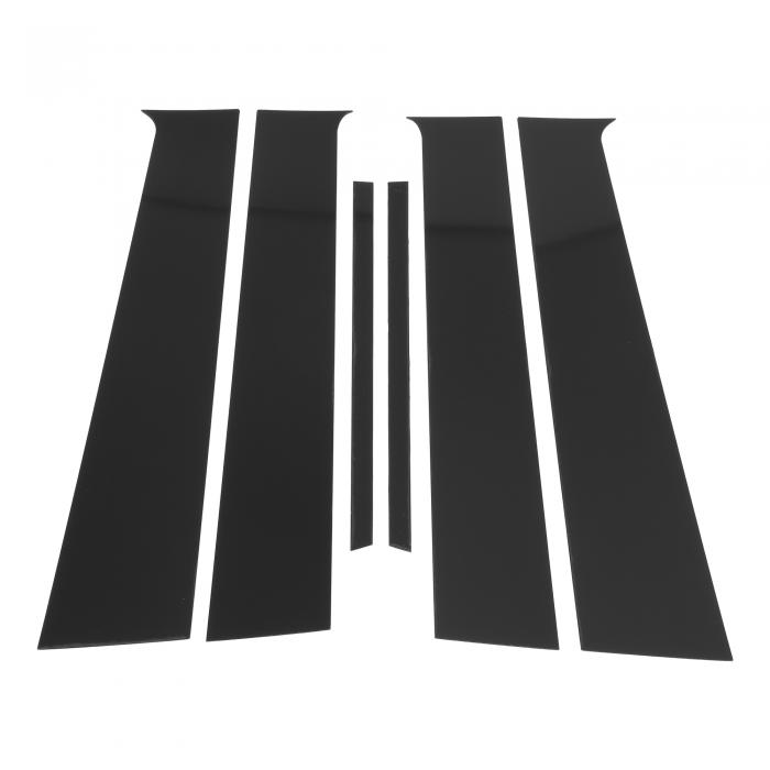 HOPESPANNER Nissanに対応ヴァーサアルメラサニー2010-2019用のドアピラーウィンドウトリム ブラック フロント リア 左右 アンチスクラッチステッカーピラーポストカバー 6個