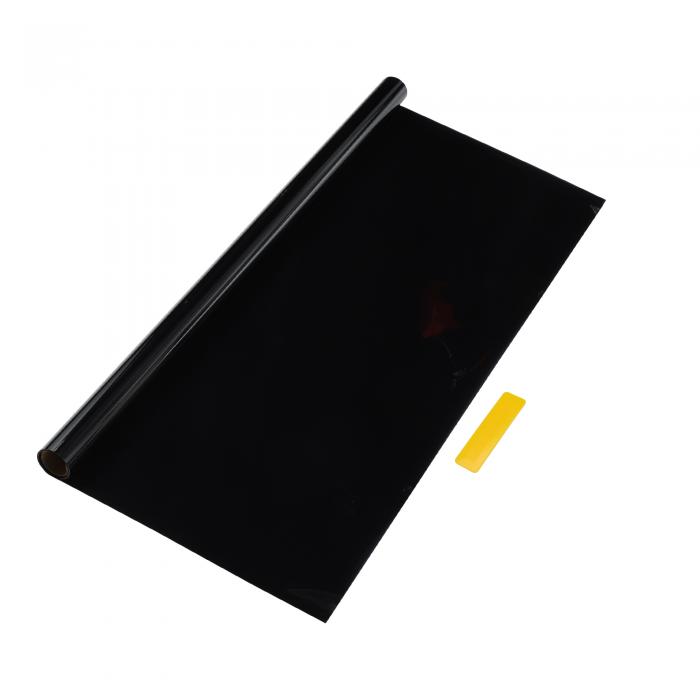 Hihaha 車用ウィンドウティントフィルム ウィンドウプライバシーフィルム 車用カーボン 2PLY PET 9.84 ft x 19.69 in-ch 1 枚 ブラック VLT 4% IRR 76% UVR 99%