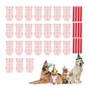 GLIDESMOOTH 犬用使い捨てフットカバー 防水ポープロテクター 屋内外用ノンスリップ犬用シューズ 中型 6セット24個