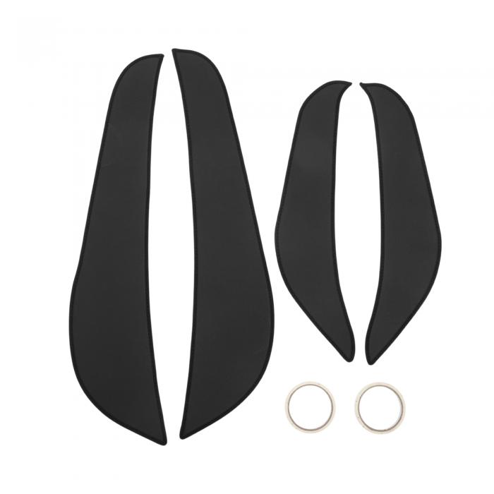 TUCKBOLD ビュイックに対応アンコール2014-2015用のレザーカードアアンチキックパッドステッカー ドアサイドエッジガードプロテクターインテリアアクセサリーブラック1セット