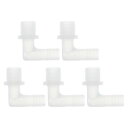 RATCHROLL 5個のプラスチックホースバーブフィッティング9/16"ホースバーブG1/2メスNPTエルボーバーブアダプタークリアPP