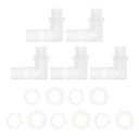 HOPESPANNER プラスチックホースバーブフィッティング5/8"ホースID G3/8メスNPTエルボーバーブコネクタPP 1セット