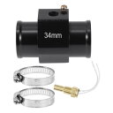 ACROPIX 12/24V ユニバーサル ウォーターテンプセンサーキット 1/8"NPT 34mm ブラックアダプター 140'F オン - 125'F オフ 自動車用ラジエーター&エンジン冷却