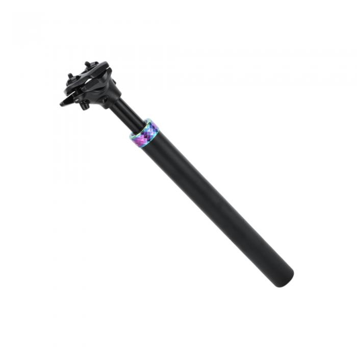 HEROFFIX 1個のマウンテンバイク用バイクシートポストサスペンションショックアブソーバーバイクサドルポストシートチューブ30.9x350mmブラックアソートカラーアルミニ ウム合金