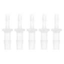 HEROFFIX 5個の水族館用プラスチックホースバーブフィッティング5/32"から1/4"ホースIDコネクタークリアプラスチック