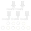 HOPESPANNER プラスチックホースバーブフィッティング3/16"ホースID G1/4メスNPTエルボーバーブコネクタPP 1セット
