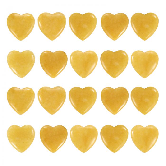 PATIKIL ハート水晶ストーン 20個の天然水晶磨かれたラブ宝石ローズクォーツポケットバルクセットバラ..