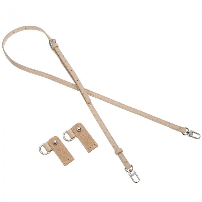 PATIKIL レザーショルダーストラップ、アジャスタブルパースストラップ交換キット クロスボディハンドバッグ シルバークラ スプ付き ミニトートバッグ用 ホワイト