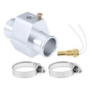 ACROPIX 12V/24V ユニバーサル ウォーターテンプセンサーキット 1/8"NPT 1.02" シルバートーン アダプター 200'F オン - 185'F オフ 自動車用ラジエーター&エンジン冷却