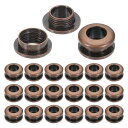 PATIKIL 7mm(2/7インチ) ソリッド真鍮製ホールアイレット 20個 アーク表面自己裏打ちグロメットとワッシャー 靴 衣類 クラフト バッグ レザークラフト用 レッドブロンズ