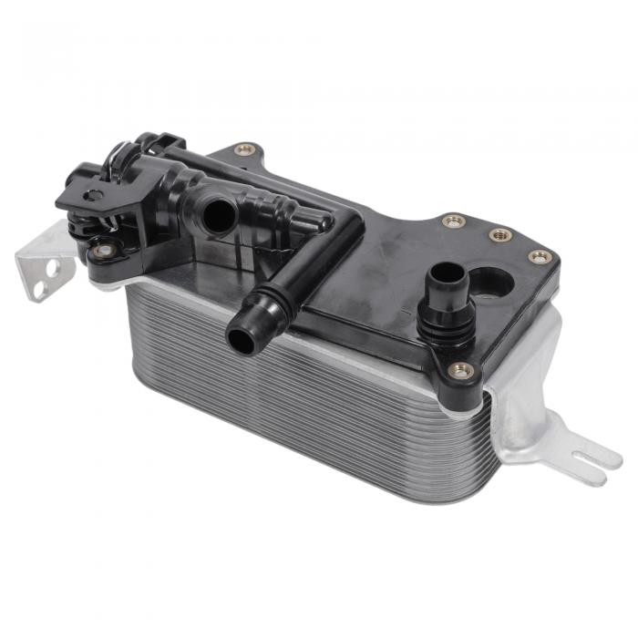 HEROFFIX BMWに対応 F01 730i N-52n用1 Pcエンジンオイルクーラー BMWに対応 F02用トランスミッションオイルクーラーTrans Cooler No.17217638579 シルバートーンアルミニウム合金 プラスチック