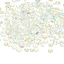 PATIKIL 4320個 SS6 ラウンド フラットバック 水晶 2.0-2.1mm ガラス ラインストーン 宝石 ダイヤモンド DIY 工芸品 衣類 靴 ネイルアート デコレーション用 クリア AB